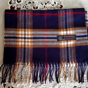 Cashmere plaid scarf new